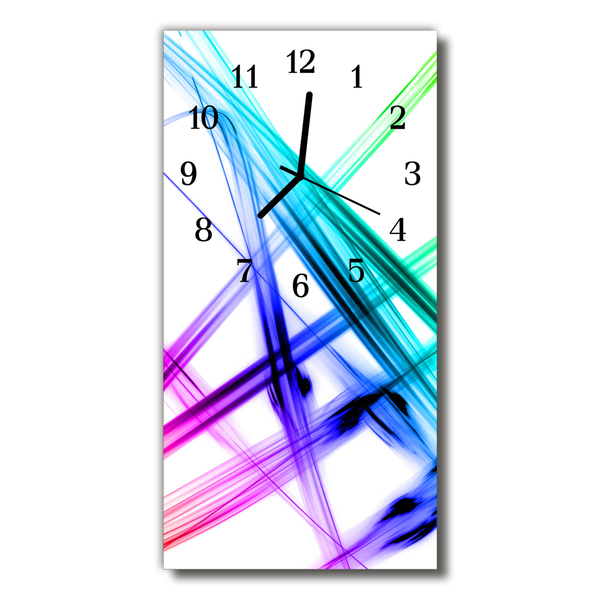 Sklenené hodiny vertikálne Umelecká abstraktné farba