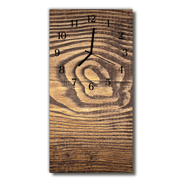 Sklenené hodiny vertikálne Hnedé drevo