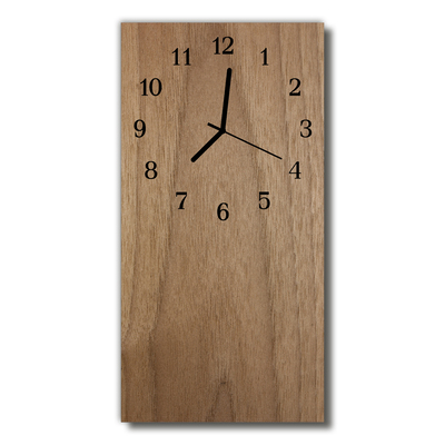Sklenené hodiny vertikálne Hnedé drevo