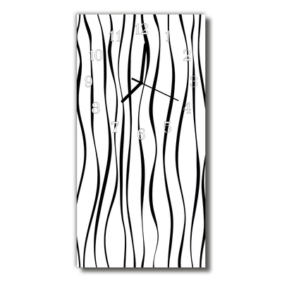 Skleněné hodiny vertikální Vintage Zebra řady barevné
