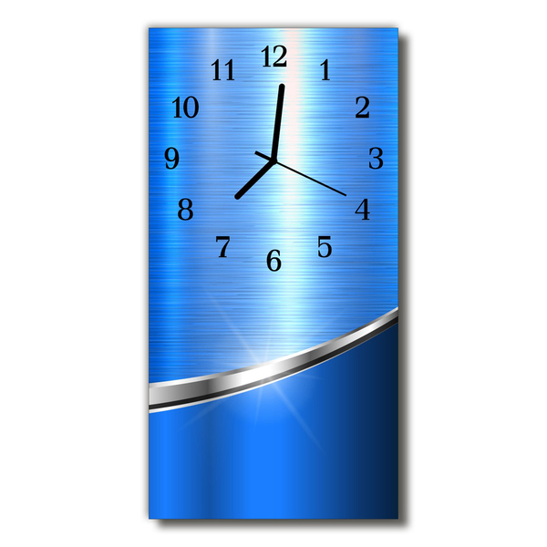 Sklenené hodiny vertikálne Umelecký vzor modrý