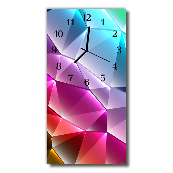 Sklenené hodiny vertikálne Umenie 3d farebné grafiky