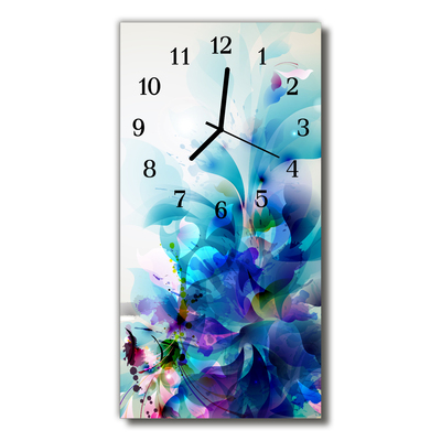 Sklenené hodiny vertikálne Umelecký vzor farebné umelecké dielo