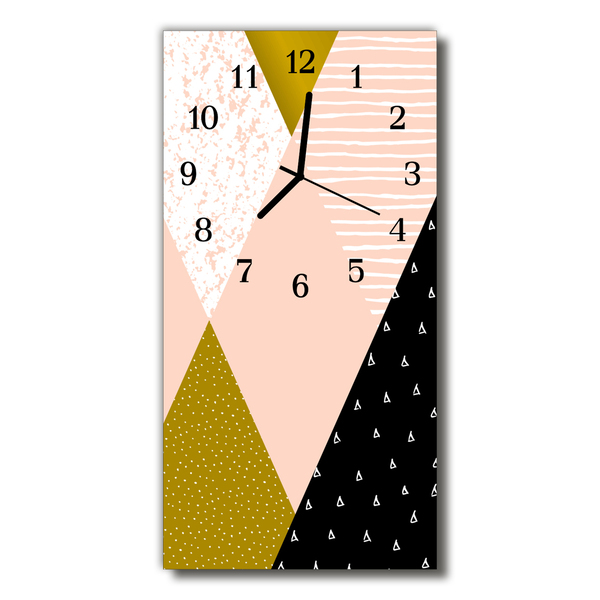 Sklenené hodiny vertikálne Umelecká farebná grafika