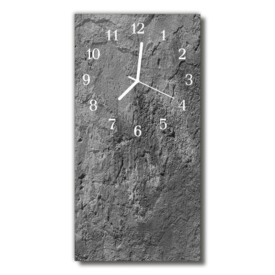 Nástenné hodiny vertikálne Betónová sivá stena