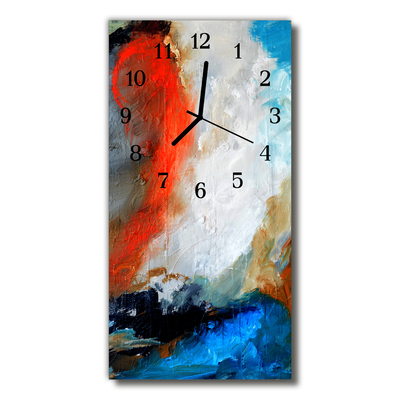 Nástenné hodiny vertikálne Maľovaná olejomaľba art
