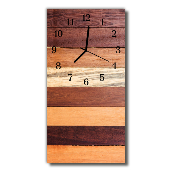 Nástenné hodiny vertikálne Umelo hnedé drevo