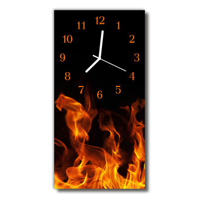 Nástenné hodiny vertikálne Moderné ohnivý plameň farbistý