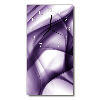 Nástenné hodiny vertikálne Umenie fialová abstrakcie