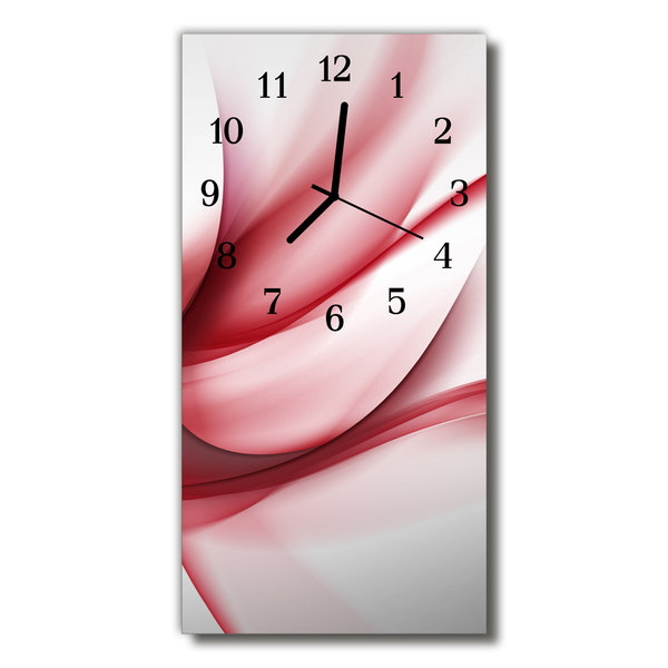Nástenné hodiny vertikálne Umenie abstrakcia červenej čiary