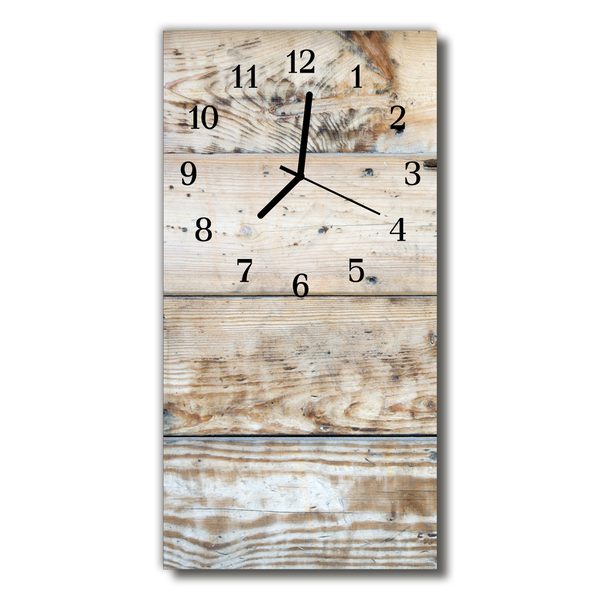 Nástenné hodiny vertikálne Prírodné béžovej drevo