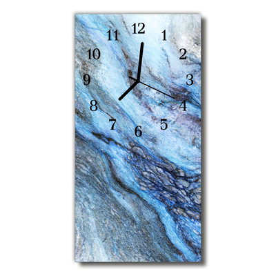 Nástenné hodiny vertikálne Prírodný modrý kameň