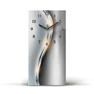 Nástenné hodiny vertikálne Moderné kovový strieborný kov