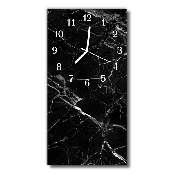 Nástenné hodiny vertikálne Grafit prirodzený čierny kameň