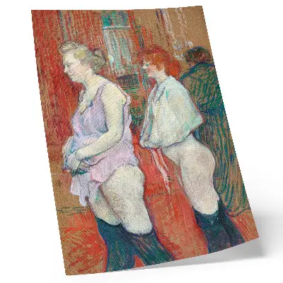 Poster na stenu maľba Rue des Moulins (1894) s vysokým rozlíšením od Henriho de Toulouse-Lautrec