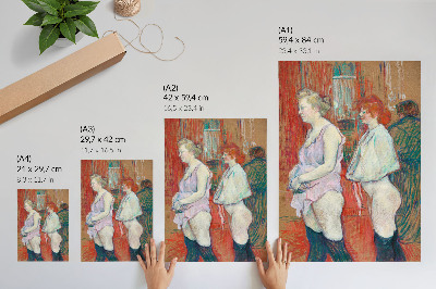 Poster na stenu Rue des Moulins (1894) maľba s vysokým rozlíšením od Henriho de Toulouse-Lautrec
