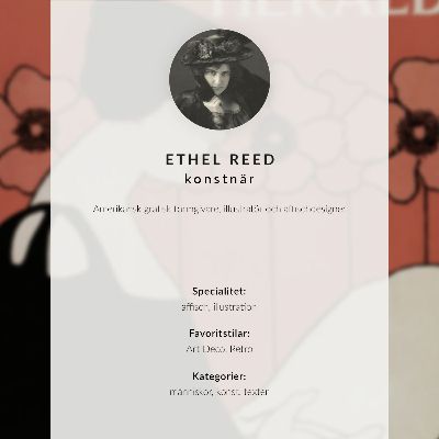 Plagát do obývačky Žena čítajúca noviny v secesnom štýle od Ethel Reed