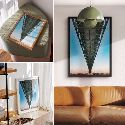 Poster na stenu Symetria modernity konštrukcie priehradového mosta