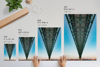 Poster na stenu Symetria modernity konštrukcie priehradového mosta