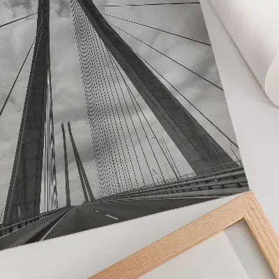 Plagát do obývačky lanový most s nádychom modernosti, elegancie a symetrie