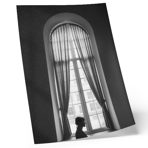 Plagát do obývačky Monochromatická hra svetla a tieňa