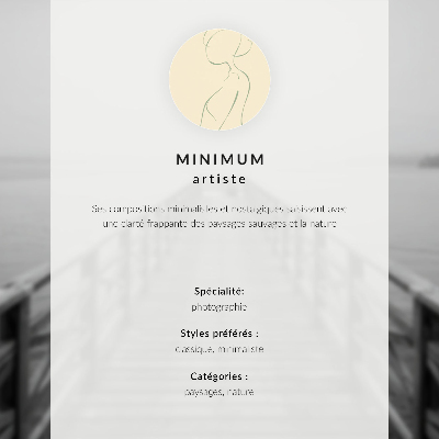 Plagát Čiernobiele mólo pokojná voda minimalistická krajina