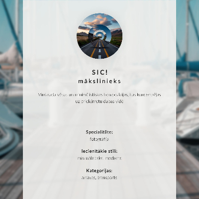 Plagát Prístav jachty mólo modrá obloha symetria