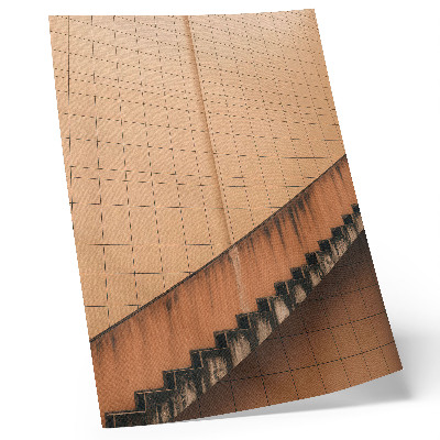 Poster na stenu Geometrické línie béžových a hnedých tónov plné harmónie