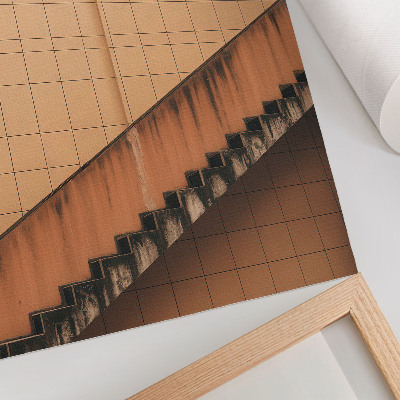 Poster na stenu Geometrické línie béžových a hnedých tónov plné harmónie