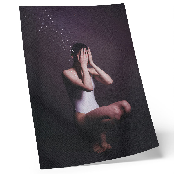 Poster na stenu Postava v tme s magickými časticami