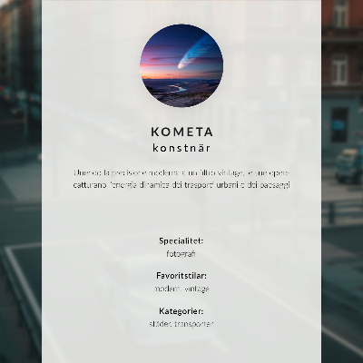 Plagát Činžovné domy retro auto západ slnka atmosféra