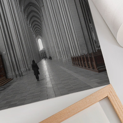 Plagát Gotická architektúra s majestátnymi stĺpmi