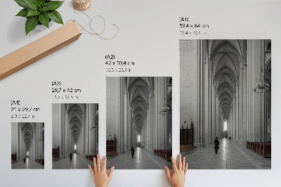 Plagát Gotická architektúra s majestátnymi stĺpmi