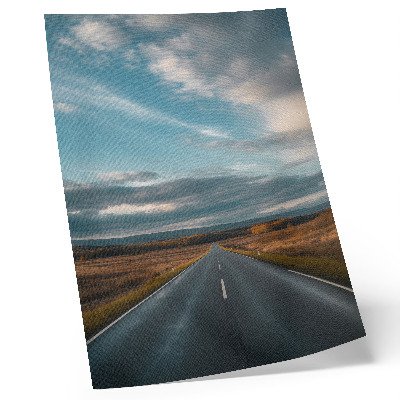 Poster na stenu Cesta cez jesennú planinu pod modrou oblohou