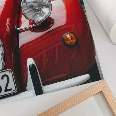 Plagát klasické auto s výraznými detailmi v retro atmosfére