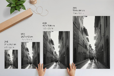 Poster na stenu Monochromatické čaro historickej ulice