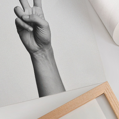 Poster na stenu Čiernobiele gesto mieru minimalizmus elegancia