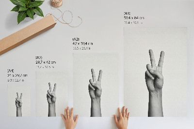 Poster na stenu Čiernobiele gesto mieru minimalizmus elegancia