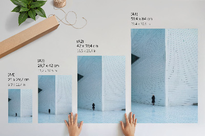 Poster na stenu Pôsobivá stena s geometrickými vzormi