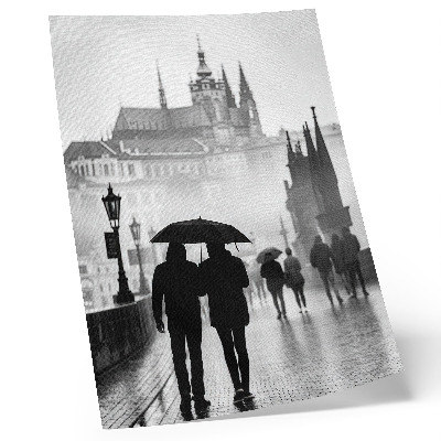 Poster na stenu Prechádzka v daždi historická architektúra pár