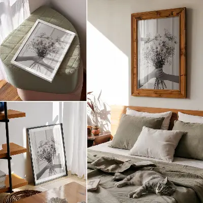 Plagát na stenu jemné kvety v minimalistickom a elegantnom štýle