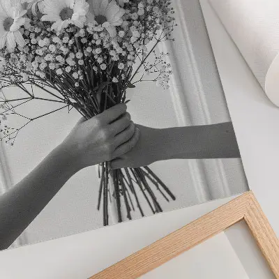 Plagát na stenu jemné kvety v minimalistickom a elegantnom štýle