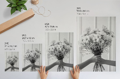 Poster na stenu Jemné kvety minimalizmus elegancia jemnosť
