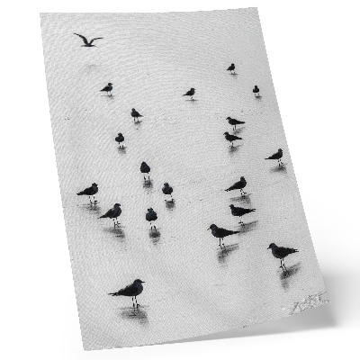 Poster na stenu Vtáky nad vodou jemné odrazy minimalizmus