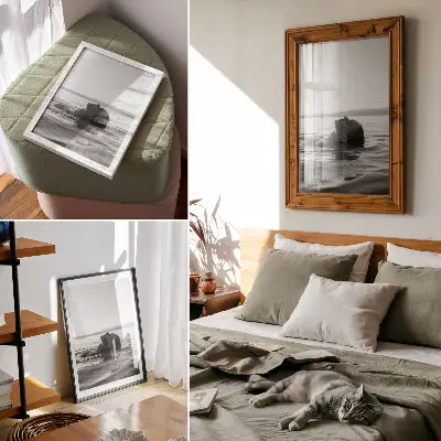 Poster na stenu čiernobiela estetika v minimalistickom a elegantnom štýle