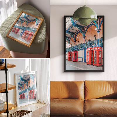 Plagát Červené búdky, elegantná chodba, bohaté ornamenty