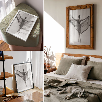 Plagát do obývačky Čiernobiely tanec elegancia pohyb sofistikovanosť