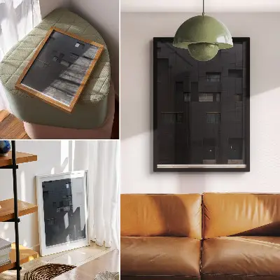 Plagát na stenu minimalistická fasáda s harmóniou geometrických tvarov