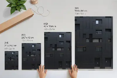Plagát na stenu minimalistická fasáda s harmóniou geometrických tvarov