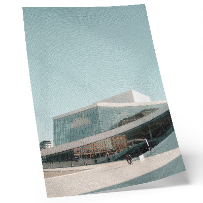 Plagát do obývačky Sklenená architektúra v minimalistickom prostredí
